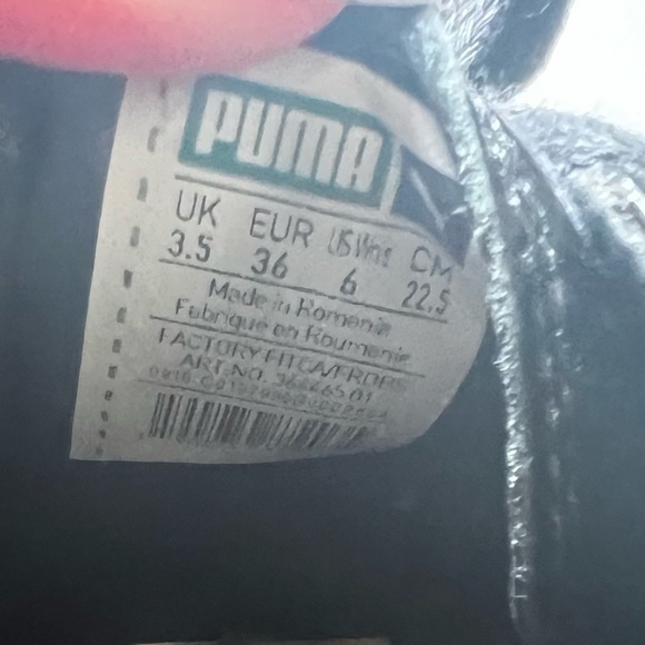 PUMA X Fenty Rihanna Creeper Wrinkled Patent Womens Trainers Black - Size: 6 - Picture 8 of 11